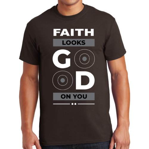 Mens Graphic T-shirt Faith Looks Good
