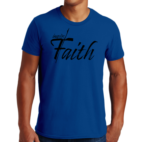 Mens Graphic T-shirt Inspire Faith Black Print