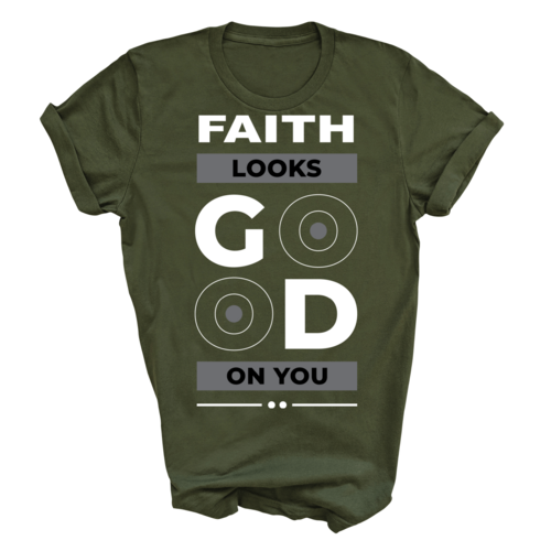 Mens Graphic T-shirt Faith Looks Good