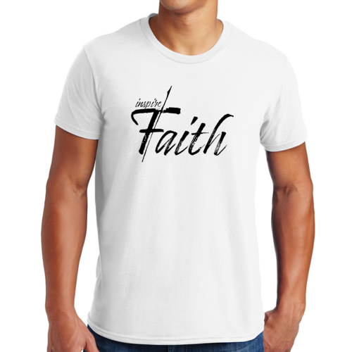 Mens Graphic T-shirt Inspire Faith Black Print