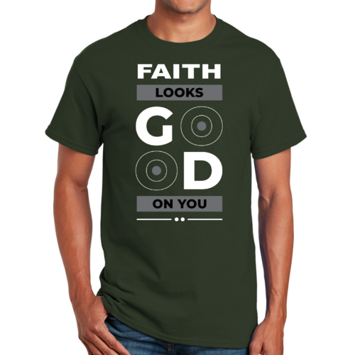 Mens Graphic T-shirt Faith Looks Good