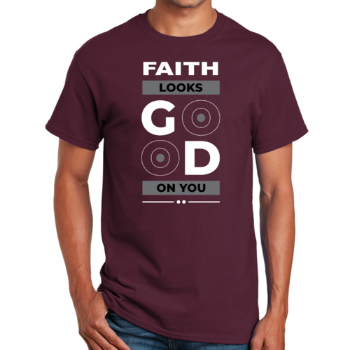 Mens Graphic T-shirt Faith Looks Good
