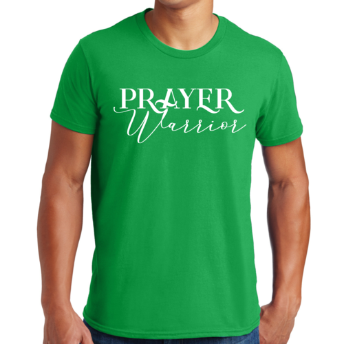 Mens Graphic T-shirt Prayer Warrior Script Style Illustration