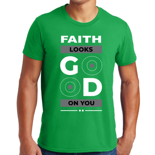 Mens Graphic T-shirt Faith Looks Good