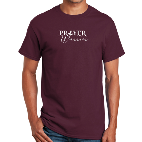 Mens Graphic T-shirt Prayer Warrior Script Style Illustration