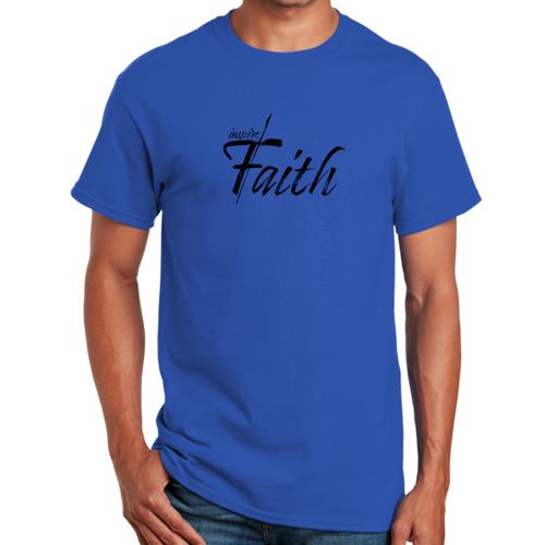 Mens Graphic T-shirt Inspire Faith Black Print