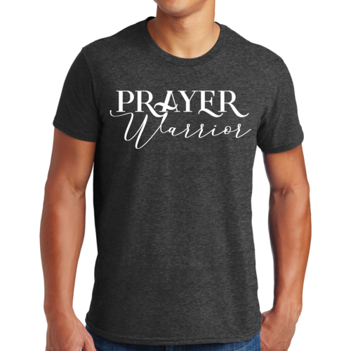 Mens Graphic T-shirt Prayer Warrior Script Style Illustration